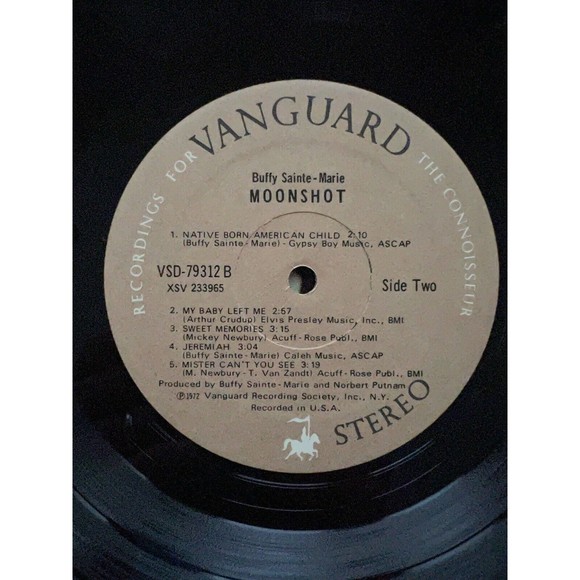 Buffy Sainte-Marie Moonshot 1972 LP Vanguard VSD-79312 VG+ - Picture 7 of 7